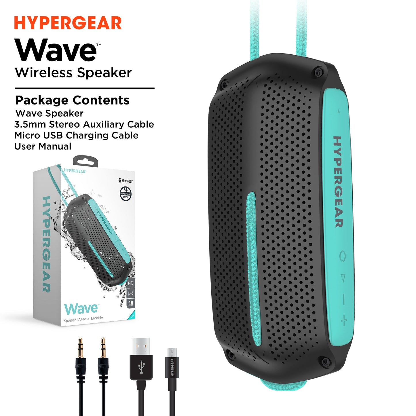 HyperGear Wave Water Resistant Wireless Speaker