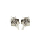 Boucles d'oreilles en argent sterling avec zircon cubique blanc facetté de 4 mm