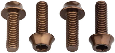 Wolf Tooth Water Bottle Cage Bolts - Set of 4 Aluminum Espresso