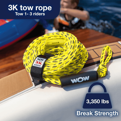 WOW Watersports 3K 60 Ft Tow Rope for Water Sports