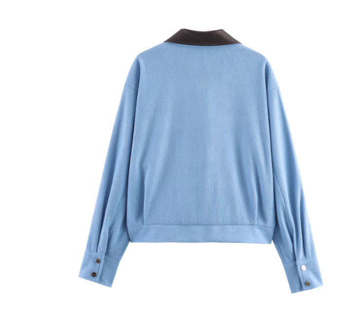 Stylish Women's Corduroy Bomber Jacket in 3 Colors
