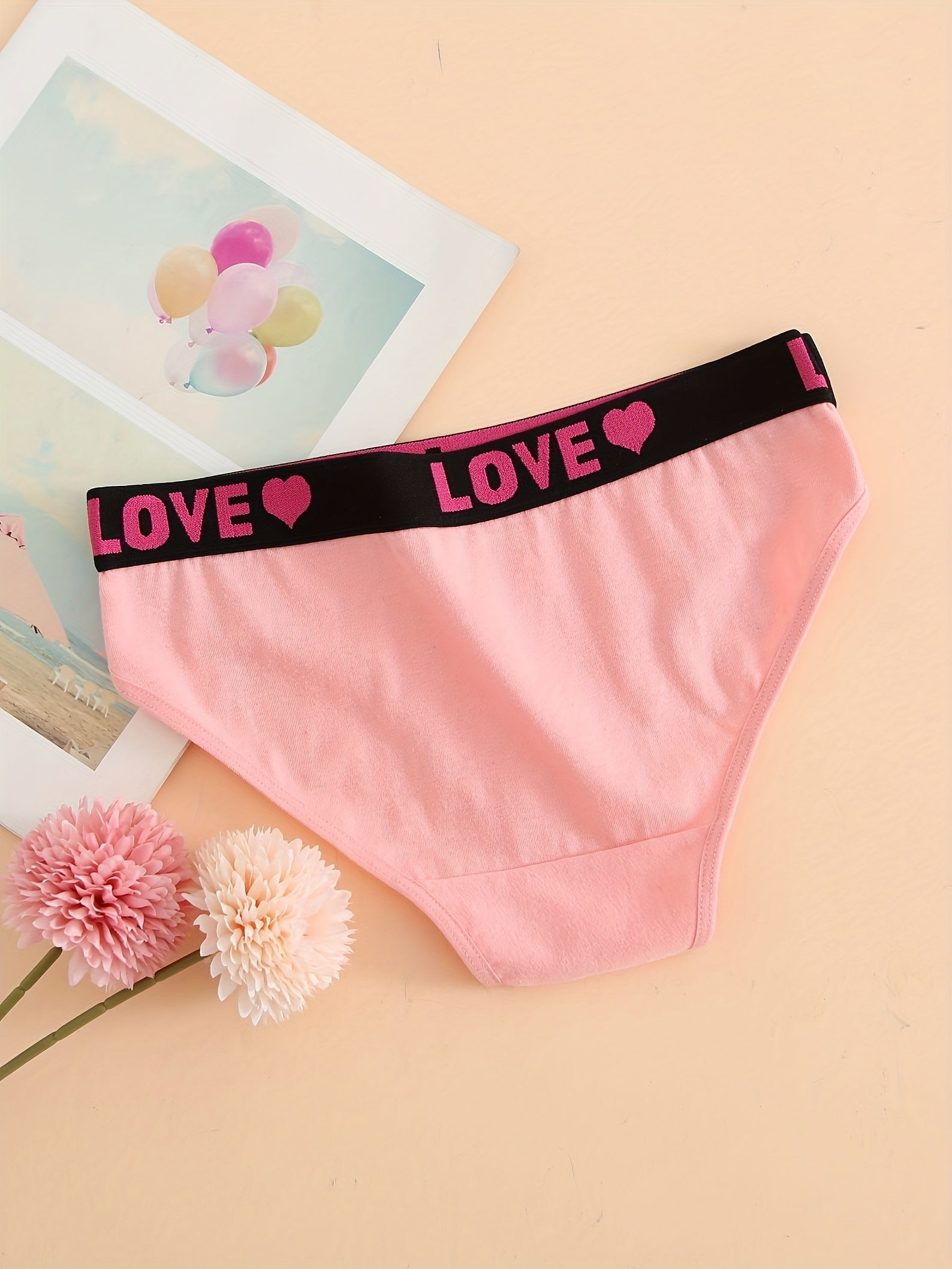 Vibrant 6-Pack Women's Seamless Bikini Briefs – Soft Cotton Underwear with Fun Alphabet Prints - Korvel