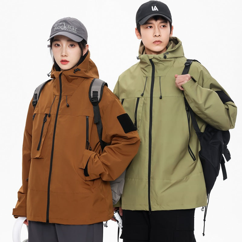 Veste coupe-vent extérieure pour couples pour hommes et femmes