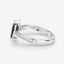 Bague de fiançailles en saphir bleu et diamant de 1,44 carat en or blanc 14K