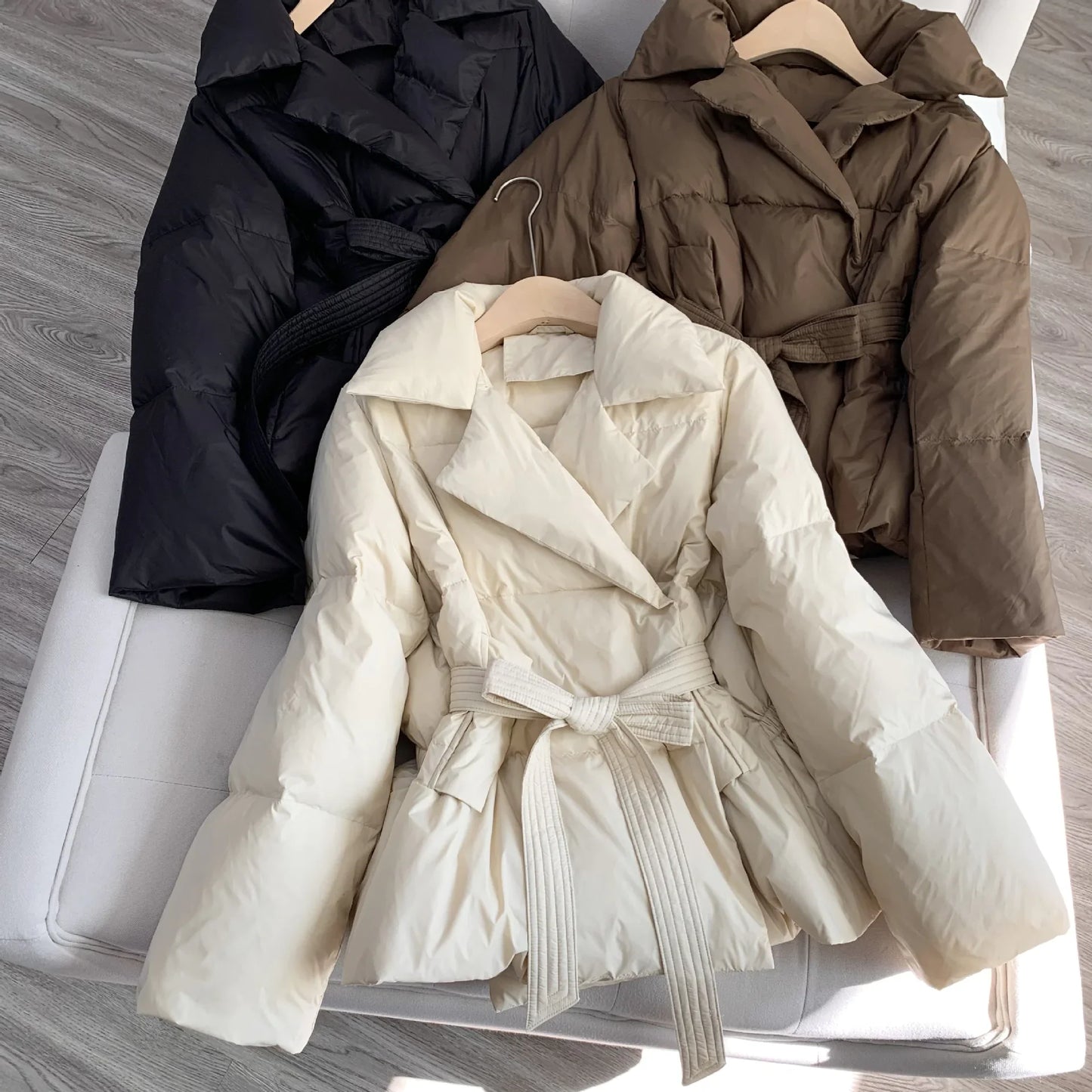 Veste Puffer Chaude Ajustée pour Femmes
