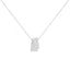 Collar de Pendiente de Caja de Diamantes de Oro Blanco de 14KT