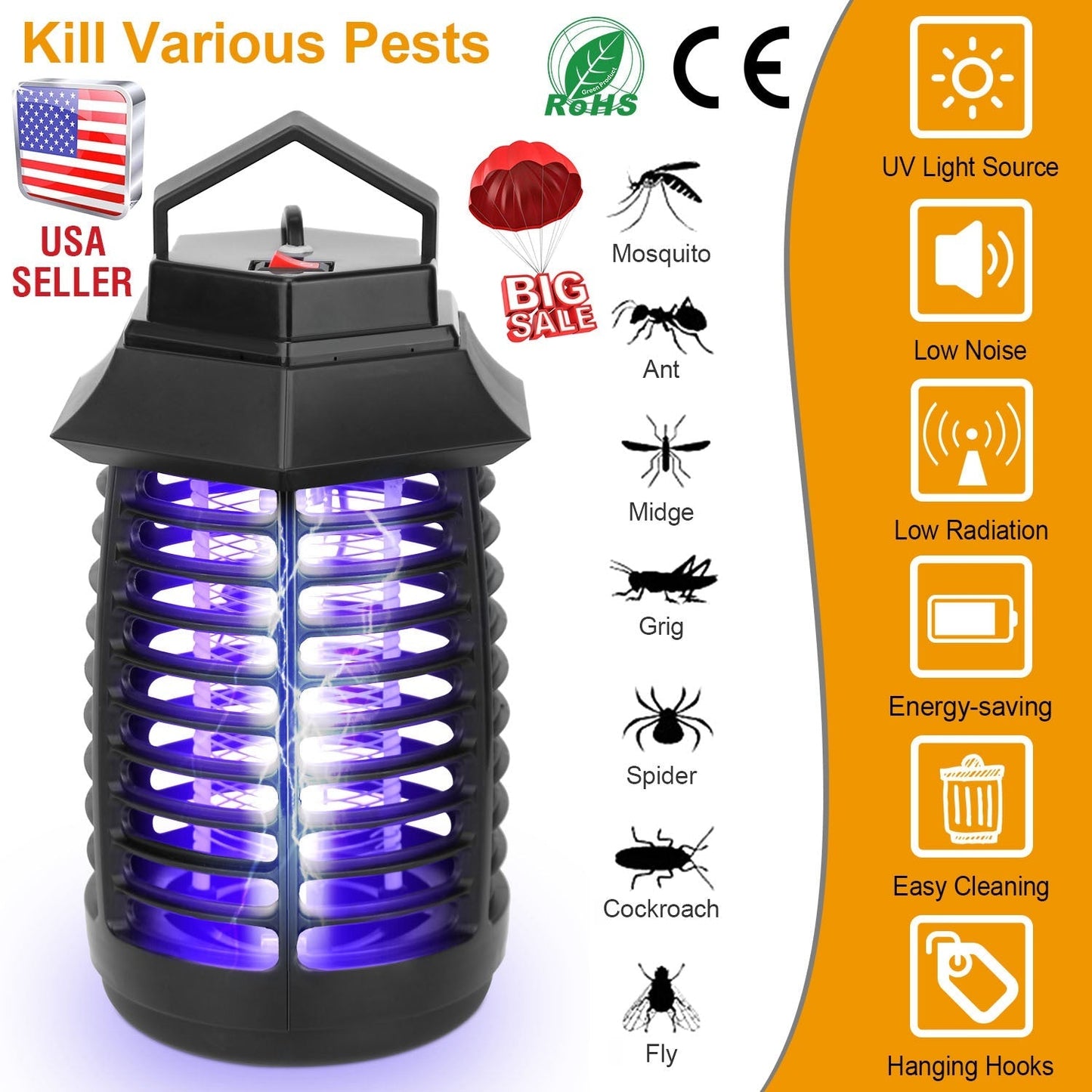 LJG Electric UV Mosquito Killer Lamp - Safe & Effective Insect Trap