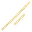 Chaîne Curb Pave en Or Bicolore 14k - 7,0 mm