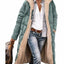 Elegant Solid Color Hooded Long Coat for Women