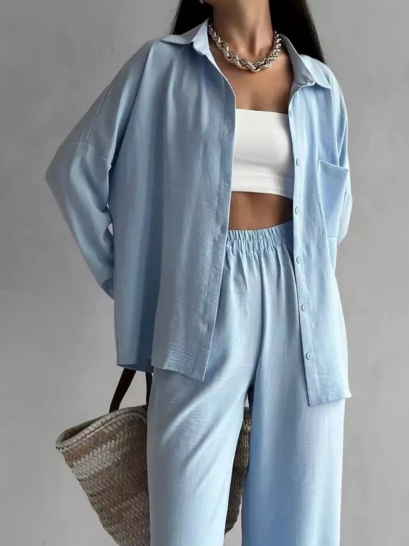 Premium Button Down Shirt and Pants Set