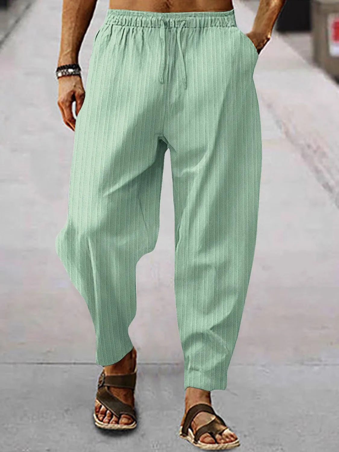 Pantalones Jogger de Talla Grande para Hombre con Cintura Ajustable y Bolsillos