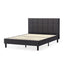 Lit plateforme rembourré couture carrée - King