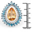 Bague en Citrine et Topaze Bleue de Londres de 7,54 Carats
