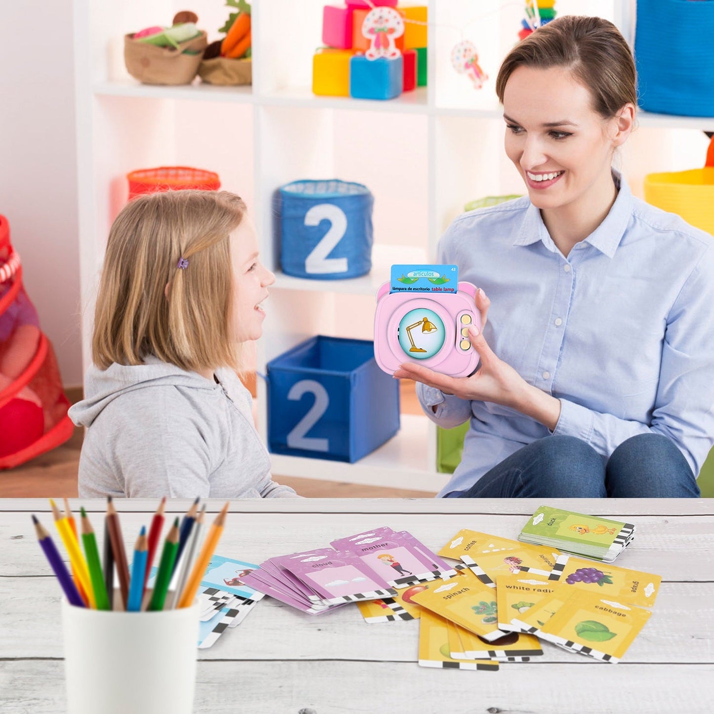 Tarjetas de Flash Bilingües que Hablan para la Educación Temprana