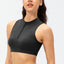 Full Size Cropped Cutout Back Zipper Front Active Tank Top