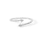 .925 Sterling Silver Diamond Double Arrowhead Open Ring - Size 6