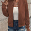 Veste Bomber à Fermeture Éclair Texturée