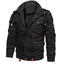 Parka d'hiver zippé pour homme avec capuche détachable