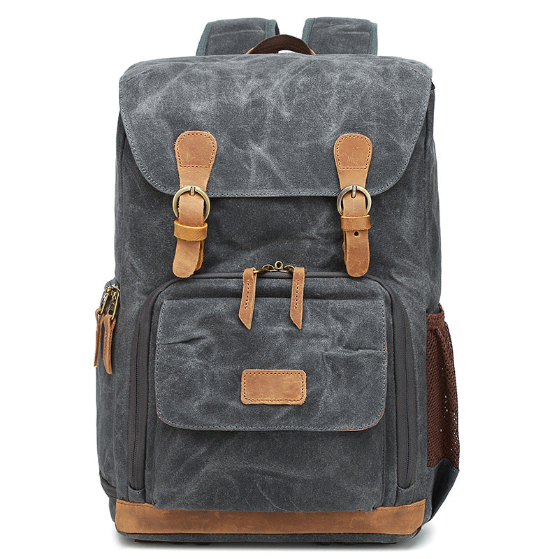 Mochila de cámara de lona multifuncional premium
