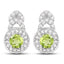 Conjunto de Joyería de Peridoto y Topacio Blanco de 2.68 Quilates