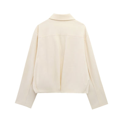 Chaqueta de béisbol con cremallera y solapa europea y americana elegante