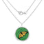 Pendentif en argent sterling avec émeraude véritable de 29,50 carats