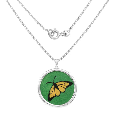 Pendentif en argent sterling avec émeraude véritable de 29,50 carats
