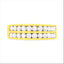Anillo de banda de diamantes de dos filas de oro amarillo de 10K - Talla 6