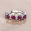 Anillo de Compromiso de Rubí y Diamante de 1.61 Quilates en Oro Blanco de 14K