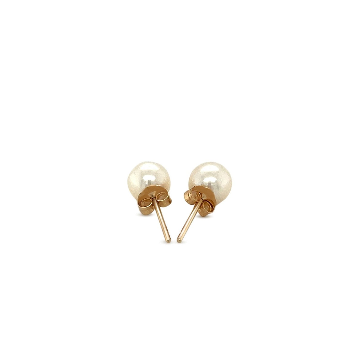 Boucles d'oreilles en perles de culture d'eau douce en or jaune 14 carats