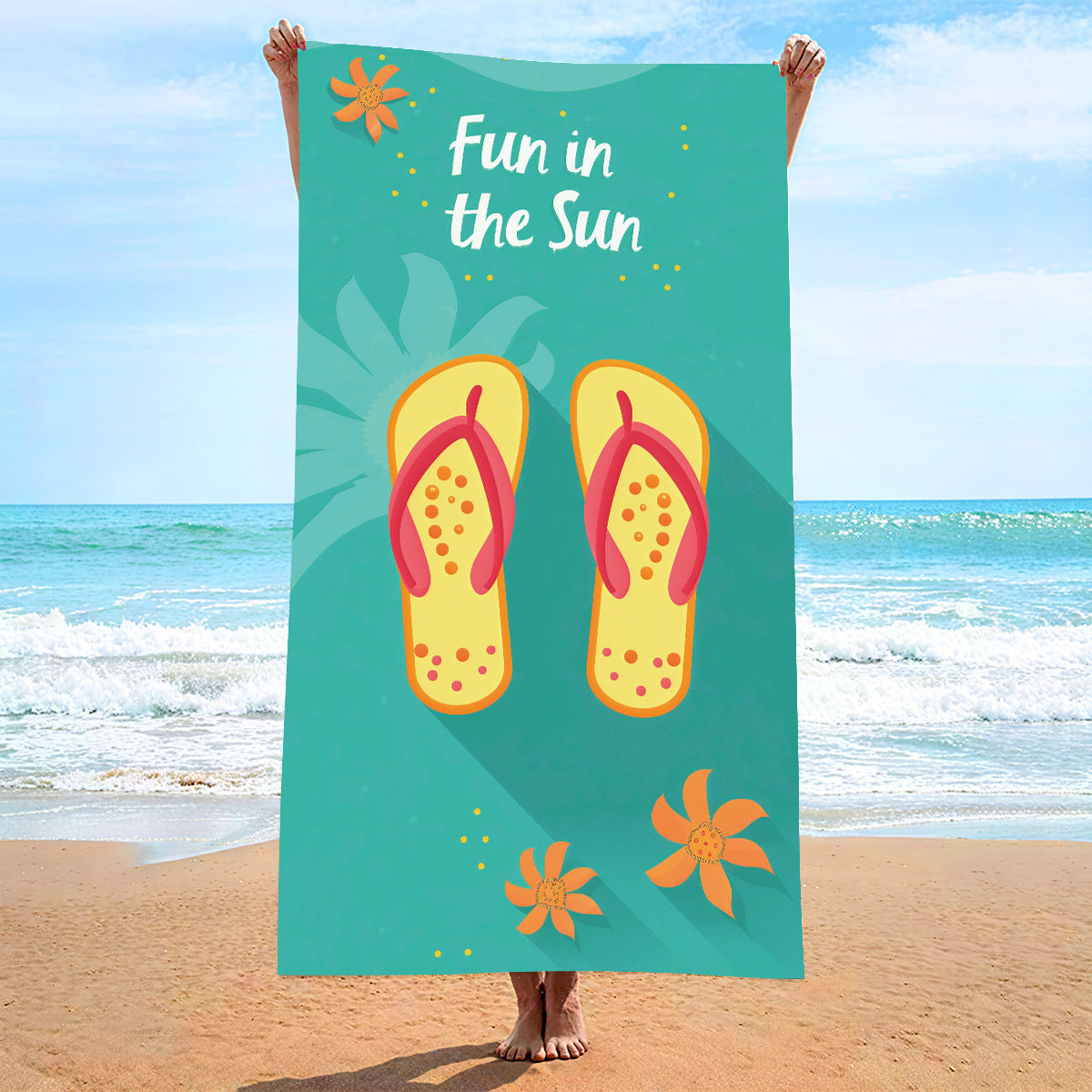 Double-Sided Velvet Beach Towel - Quick-Drying & Soft