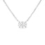 Collar de diamante ovalado cultivado en laboratorio de oro blanco de 14 quilates