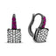 Elegant Black Rhodium Plated 18K White Gold Diamond & Ruby Drop Earrings