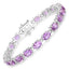 14.40 Carat Genuine Amethyst Sterling Silver Bracelet