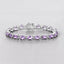 14.40 Carat Genuine Amethyst Sterling Silver Bracelet
