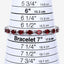 15.30 Carat Genuine Garnet .925 Sterling Silver Bracelet