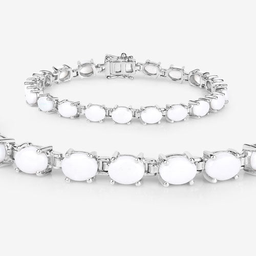 Pulsera de plata esterlina .925 con ópalo genuino de 10.26 quilates