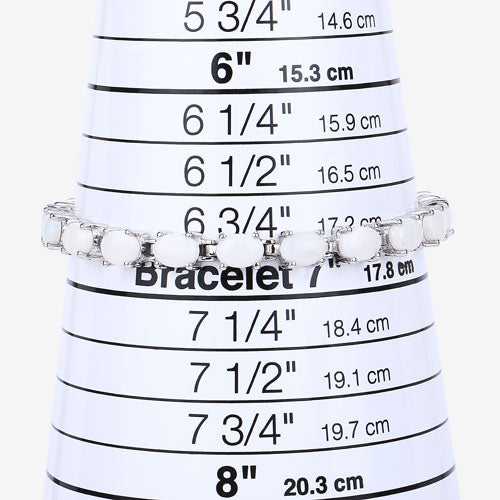 Pulsera de plata esterlina .925 con ópalo genuino de 10.26 quilates