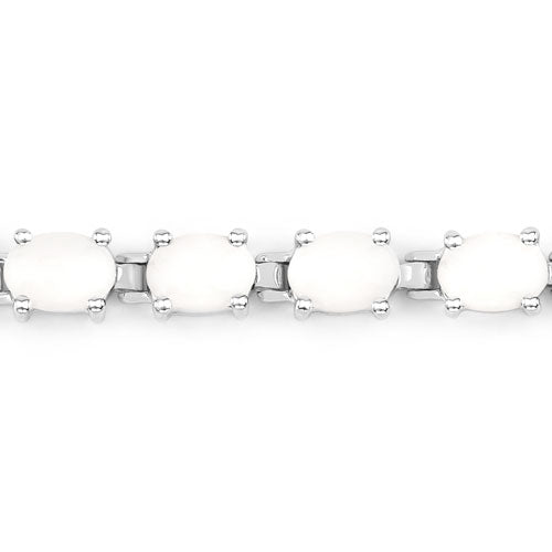 Pulsera de plata esterlina .925 con ópalo genuino de 10.26 quilates