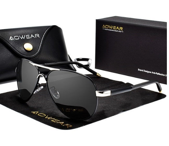 Lunettes de pilote premium avec grande monture pour hommes