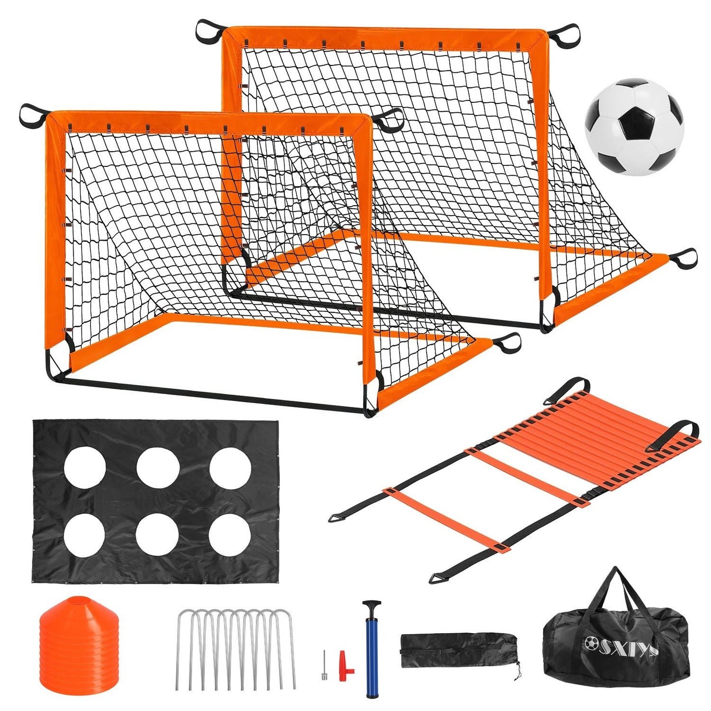 Ensemble de buts de soccer pour enfants - Équipement d'entraînement portable pour les 3 ans et plus