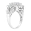 Anillo de cóctel de diamantes en oro blanco de 10K con halo de cojín de 1.0 Cttw - Talla 7