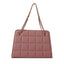 Plaid Diamond-Pattern Embroidered Shoulder Bag for Women