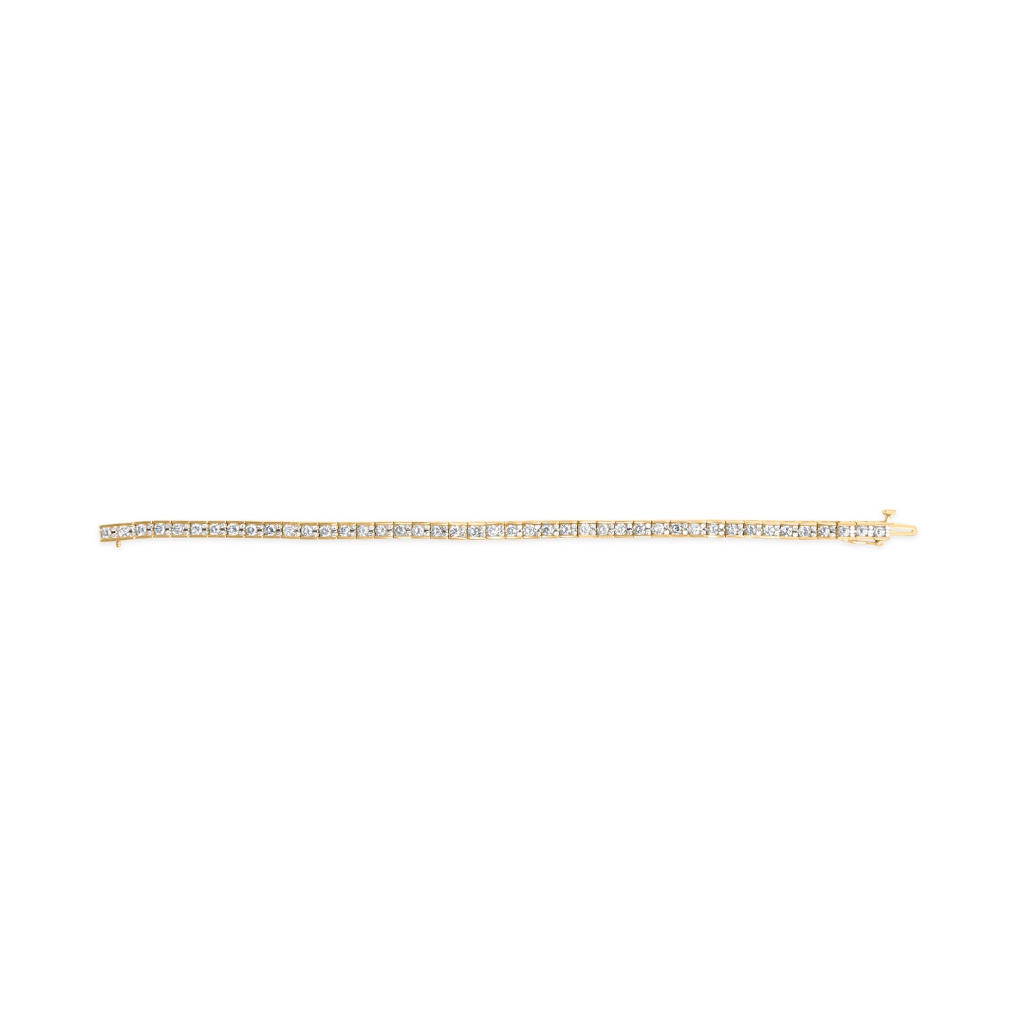 10K Yellow Gold 4.00 Cttw Diamond Tennis Bracelet