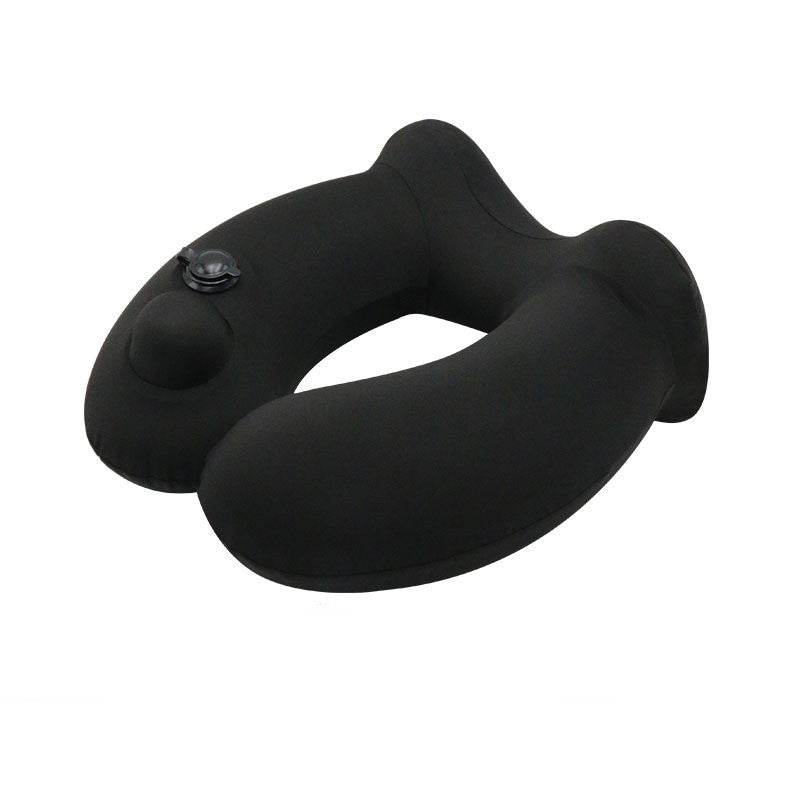 Premium Inflatable Travel Pillow with Hood for Comfort