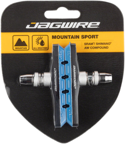Jagwire Mountain Sport Brake Pads - Threaded Post Blue