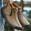 Bottes en coton rembourrées et doublées en polaire pour hommes avec fermeture éclair
