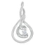 Collier Pendentif Spiral en Diamant en Or Blanc 10K Espira