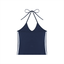 Loki & Ivy Women's Color Block Halter Crop Tank Top