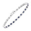 Elegant Blue Sapphire and White Topaz Tennis Bracelet
